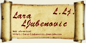 Lara LJubenović vizit kartica